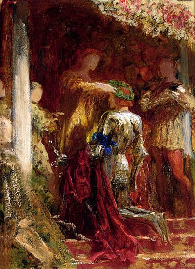 Frank Bernard Dicksee Victory, A Knight Being Crowned With A Laurel-Wreath France oil painting art